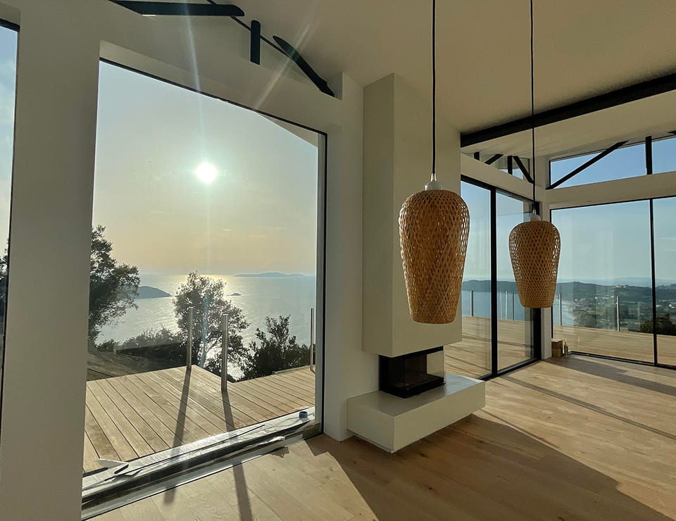 Water and Flame interior of house