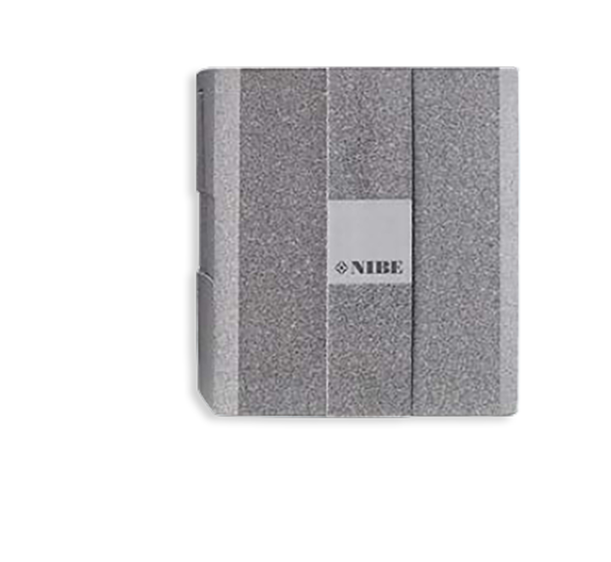 Water and Flame NIBE heat pump in silver