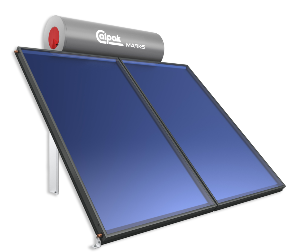 Water and Flame pictur eof double Calpak solar water heaters