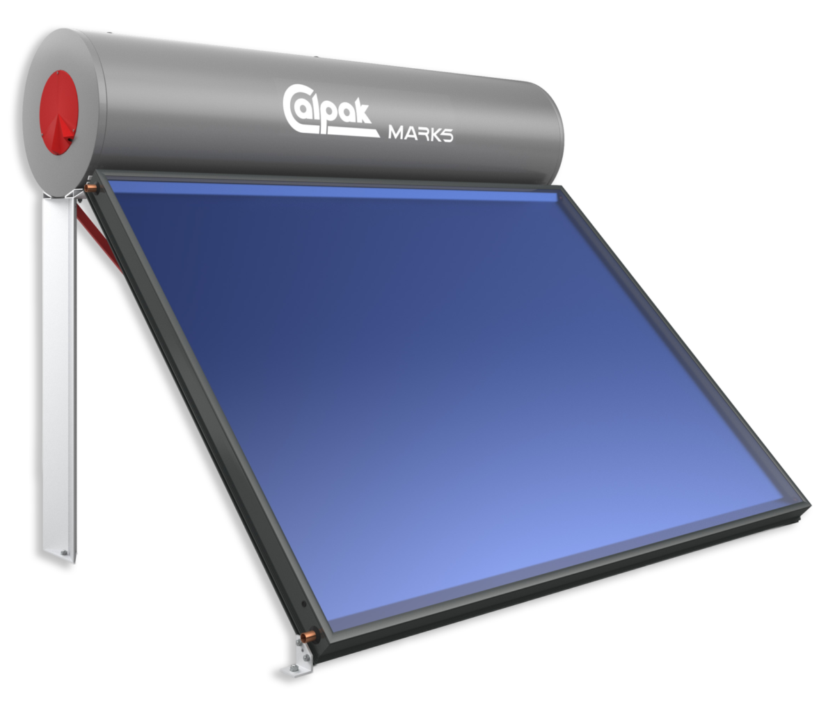 Water and Flame Calpak solar water heater picture